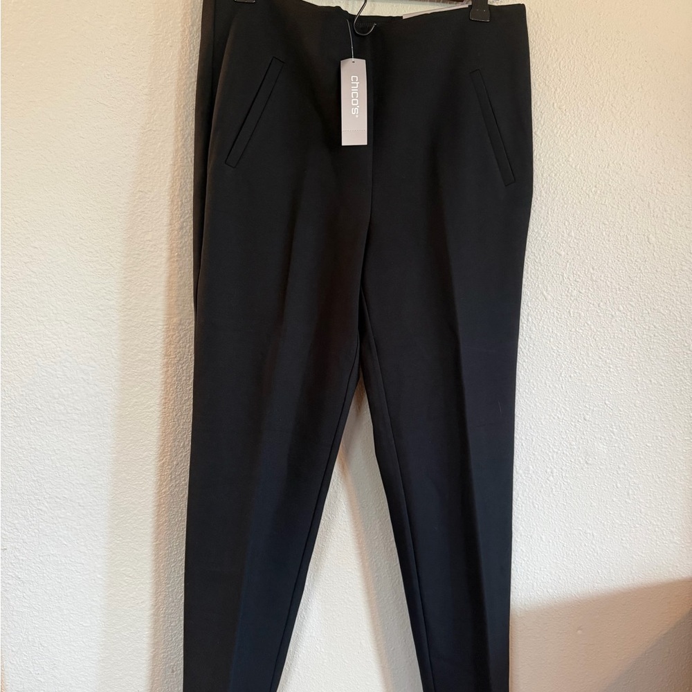 Chico's Black Juliet Slim Leg Ponte Pants